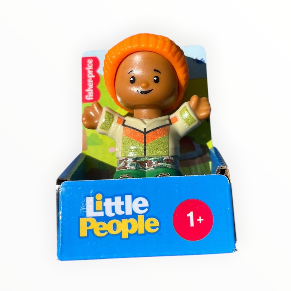 Fisher-Price Little People Boy Figure Orange Beanie Camo Pants JFC21‎ JBD47 NEW